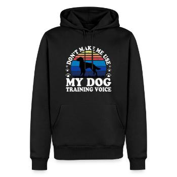 Britanny Dog Lover Silhouette Vintage Sunset - Sweat à capuche Premium bio Homme - noir - Devant - Nico (187cm)