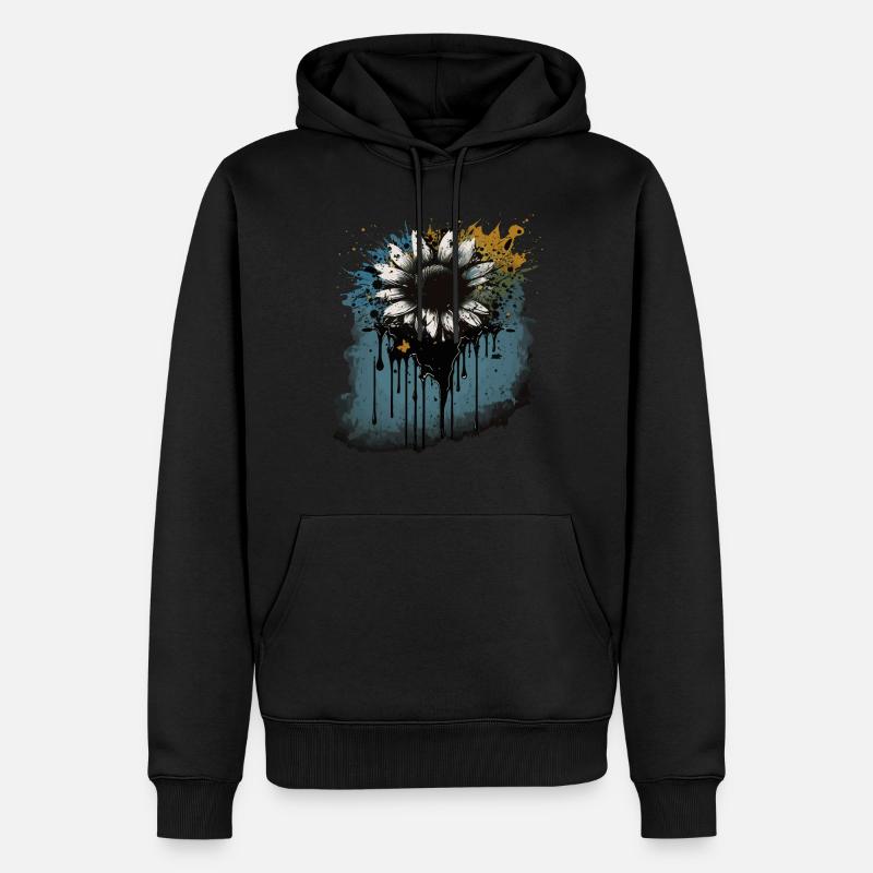 Gänseblümchen - Männer Premium Bio Hoodie - Schwarz