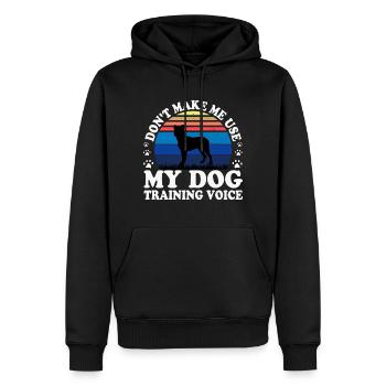 Cao Fila De Seo Miguel Dog Silhouette Retro Sunset - Sweat à capuche Premium bio Homme - noir - Devant - Nico (187cm)