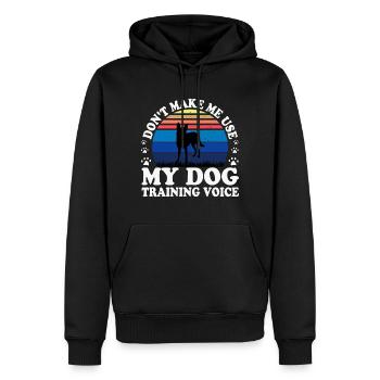 Carolina Dog Lover Silhouette Vintage Sunset - Sweat à capuche Premium bio Homme - noir - Devant - Nico (187cm)