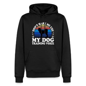 Canadian Eskimo Dog Love Silhouette Vintage Sunset - Sweat à capuche Premium bio Homme - noir - Devant - Nico (187cm)