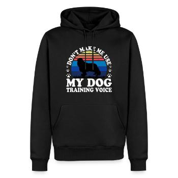 Cavalier King Charles Spaniel Dog Silhouette - Sweat à capuche Premium bio Homme - noir - Devant - Nico (187cm)