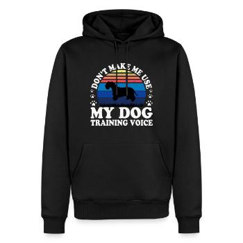 Cesky Terrier Hundeliebhaber Silhouette Vintage Sonnenuntergang - Männer Premium Bio Hoodie - Schwarz - Vorne - Nico (187cm)
