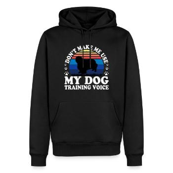 Clumber Spaniel Dog Love Silhouette Vintage Sunset - Sweat à capuche Premium bio Homme - noir - Devant - Nico (187cm)