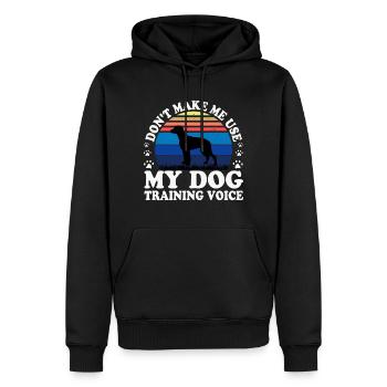 Chien Francais Tricolore Dog Silhouette Retro Sun - Men’s Premium Organic Hoodie - black - Front - Nico (187cm)