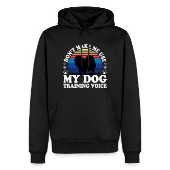 Chow Chow Dog Lover Silhouette Vintage Sunset - Men’s Premium Organic Hoodie - black - Front - Nico (187cm)