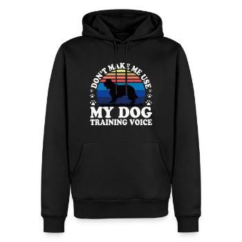 Cocker Spaniel Hund Liebhaber Silhouette Vintage Sonnenuntergang - Männer Premium Bio Hoodie - Schwarz - Vorne - Nico (187cm)