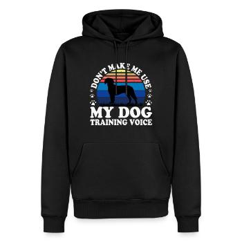 Deutsche Bracke Dog Love Silhouette Vintage Sunset - Männer Premium Bio Hoodie - Schwarz - Vorne - Nico (187cm)