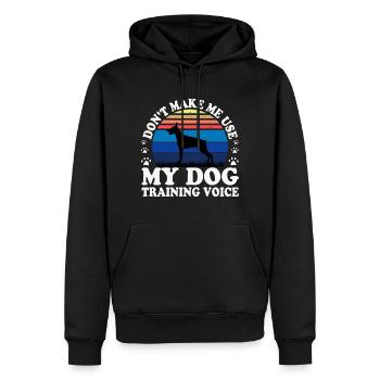 Doberman Dog Lover Silhouette Vintage Sunset - Sweat à capuche Premium bio Homme - noir - Devant - Nico (187cm)