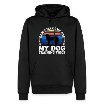 Great Pyrénées Dog Lover Silhouette Vintage Sunset - Sweat à capuche Premium bio Homme - noir - Devant - Nico (187cm)