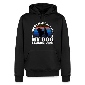 Chien Havenais Amoureux Silhouette Vintage Coucher De Soleil - Sweat à capuche Premium bio Homme - noir - Devant - Nico (187cm)