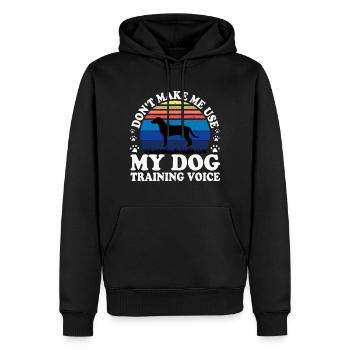 Chien de chasse à poil court d’Istrie Silhouette Rétro - Sweat à capuche Premium bio Homme - noir - Devant - Nico (187cm)
