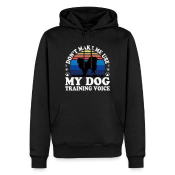 Japanisches Kinn Hundeliebhaber Silhouette Vintage Sonnenuntergang - Männer Premium Bio Hoodie - Schwarz - Vorne - Nico (187cm)