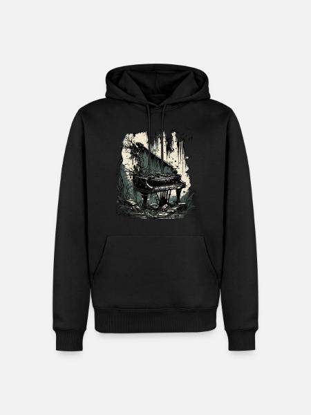 Horrorklavier - Männer Premium Bio Hoodie - Schwarz