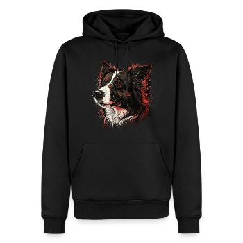 Border Collie - Männer Premium Bio Hoodie - Schwarz - Vorne - Nico (187cm)