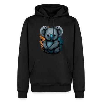 Koala - Men’s Premium Organic Hoodie - black - Front - Nico (187cm)