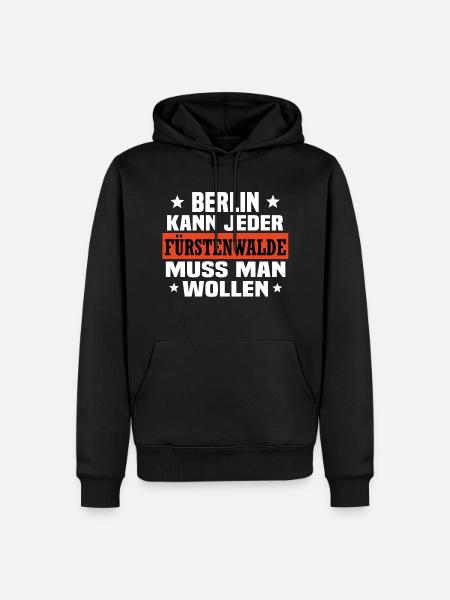 Fürstenwalde Spree - Männer Premium Bio Hoodie - Schwarz