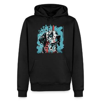 Dalmatiner - Männer Premium Bio Hoodie - Schwarz - Vorne - Nico (187cm)