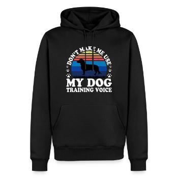 Westfälische Dachsbracke Hundesilhouette Retro Sonne - Männer Premium Bio Hoodie - Schwarz - Vorne - Nico (187cm)
