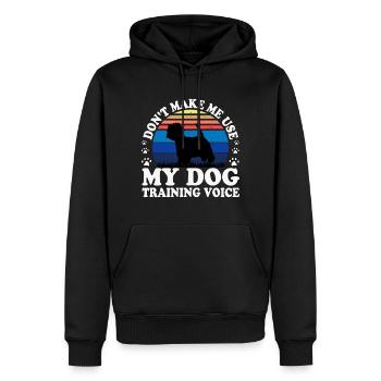 Westie Dog Lover Silhouette Vintage Sunset - Sweat à capuche Premium bio Homme - noir - Devant - Nico (187cm)