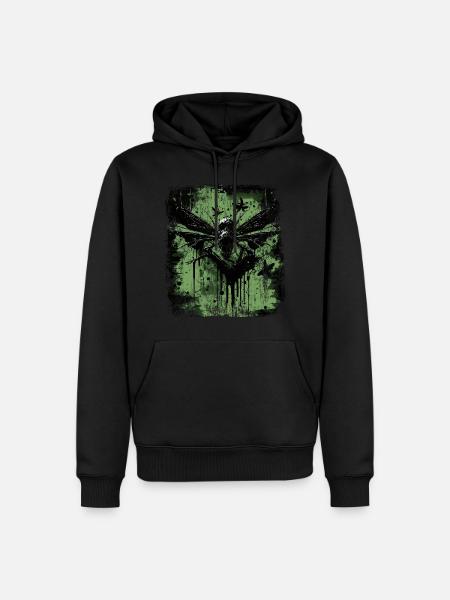 Insecte d’horreur effrayant - Sweat à capuche Premium bio Homme - noir