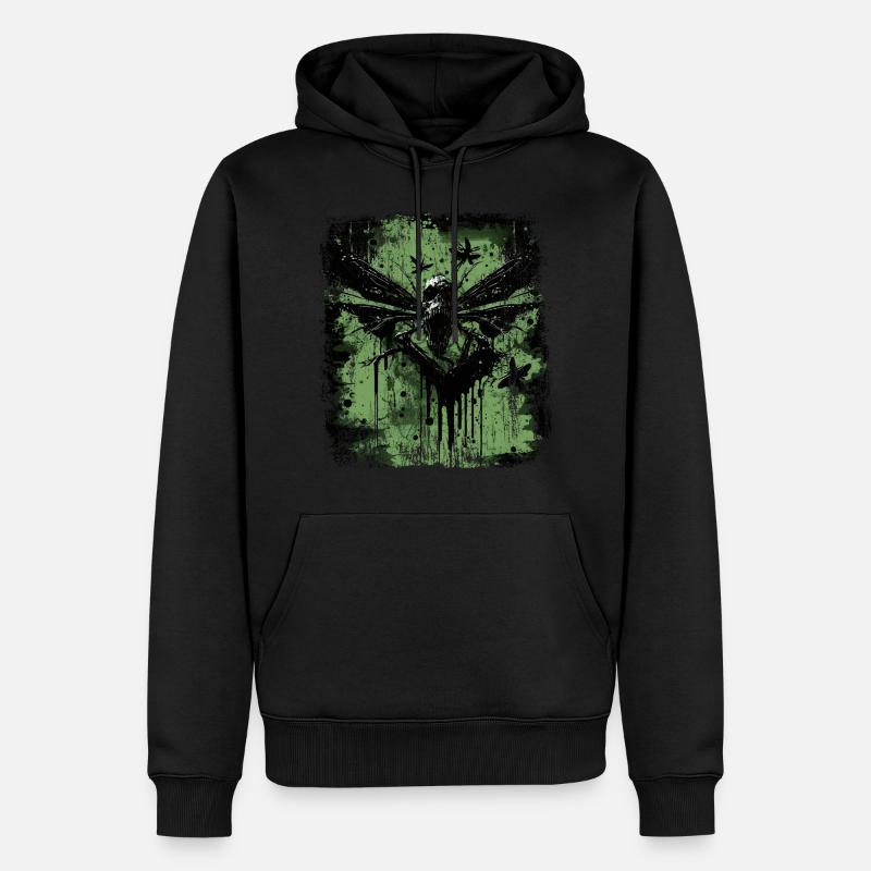 Insecte d’horreur effrayant - Sweat à capuche Premium bio Homme - noir