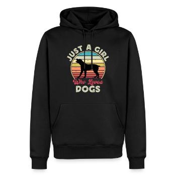 Boerboel Dog Lover Silhouette Vintage Sunset - Sweat à capuche Premium bio Homme - noir - Devant - Nico (187cm)