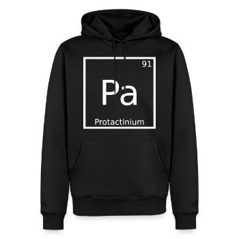 Pa Nom Prénom Chimie Tableau périodique Éléments - Sweat à capuche Premium bio Homme - noir - Devant - Nico (187cm)