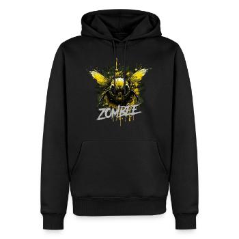Gruselige Zombie Horrorbiene - Männer Premium Bio Hoodie - Schwarz - Vorne - Nico (187cm)