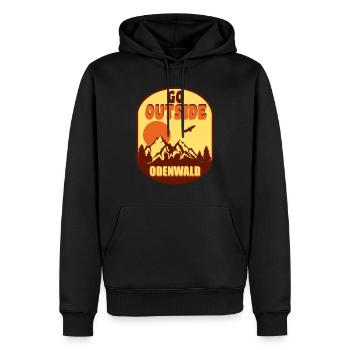 Odenwald - Männer Premium Bio Hoodie - Schwarz - Vorne - Nico (187cm)