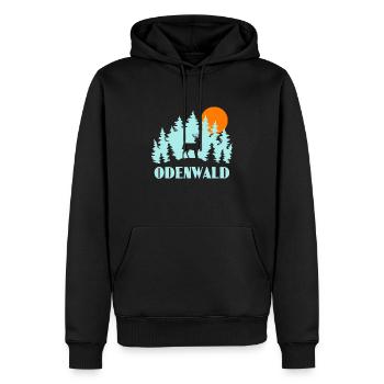 Odenwald - Männer Premium Bio Hoodie - Schwarz - Vorne - Nico (187cm)