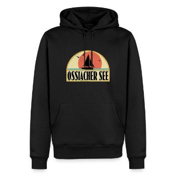 Ossiacher See - Männer Premium Bio Hoodie - Schwarz - Vorne - Nico (187cm)