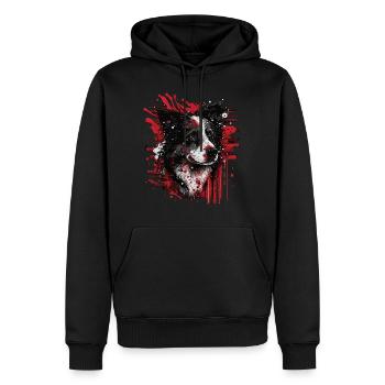 Border Collie - Männer Premium Bio Hoodie - Schwarz - Vorne - Nico (187cm)
