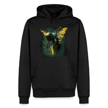 Gruselige Zombie Horrorbiene - Männer Premium Bio Hoodie - Schwarz - Vorne - Nico (187cm)