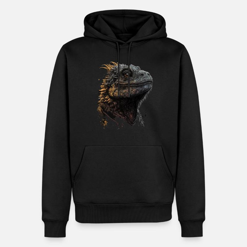 Dragon barbu - Sweat à capuche Premium bio Homme - noir