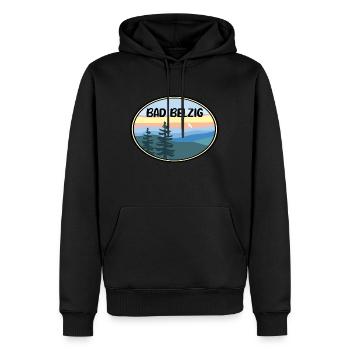 Bad Belzig - Männer Premium Bio Hoodie - Schwarz - Vorne - Nico (187cm)