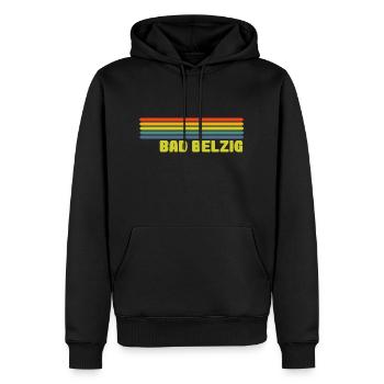 Bad Belzig - Männer Premium Bio Hoodie - Schwarz - Vorne - Nico (187cm)