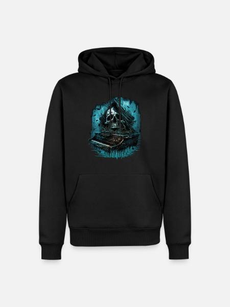 Horrorklavier - Männer Premium Bio Hoodie - Schwarz