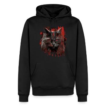 Maine Coon Horror - Männer Premium Bio Hoodie - Schwarz - Vorne - Nico (187cm)