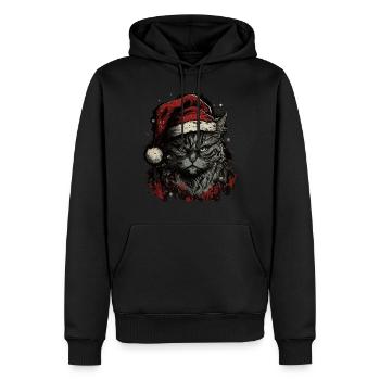 Maine Coon Weihnachten - Männer Premium Bio Hoodie - Schwarz - Vorne - Nico (187cm)