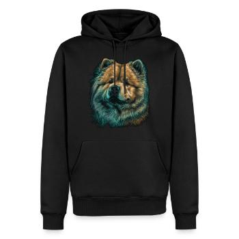 Chow Chow - Männer Premium Bio Hoodie - Schwarz - Vorne - Nico (187cm)