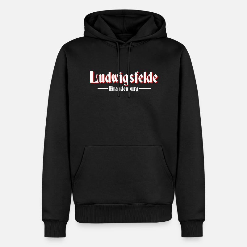 Ludwigsfelde - Männer Premium Bio Hoodie - Schwarz