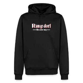 Rangsdorf - Männer Premium Bio Hoodie - Schwarz - Vorne - Nico (187cm)