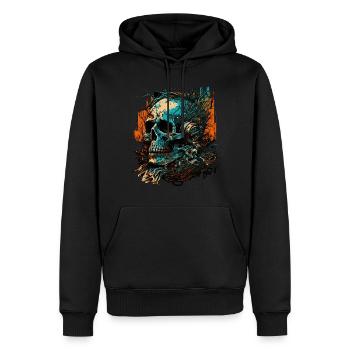 Zombie Disc Jockey - Männer Premium Bio Hoodie - Schwarz - Vorne - Nico (187cm)