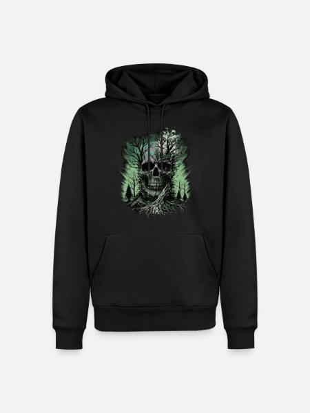 Skull Forest - Men’s Premium Organic Hoodie - black