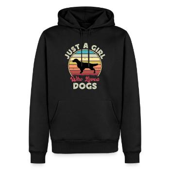 Englisch Setter Hundeliebhaber Silhouette Vintage Sonnenuntergang - Männer Premium Bio Hoodie - Schwarz - Vorne - Nico (187cm)