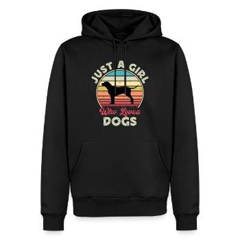 Grand Anglo Français Tricolore Dog Silhouette - Sweat à capuche Premium bio Homme - noir - Devant - Nico (187cm)