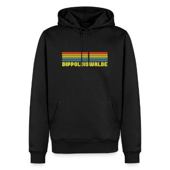 Dippoldiswalde - Männer Premium Bio Hoodie - Schwarz - Vorne - Nico (187cm)