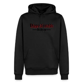 Dippoldiswalde - Männer Premium Bio Hoodie - Schwarz - Vorne - Nico (187cm)