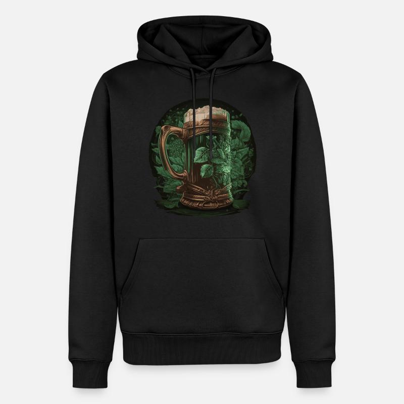 Boire de la bière - Sweat à capuche Premium bio Homme - noir